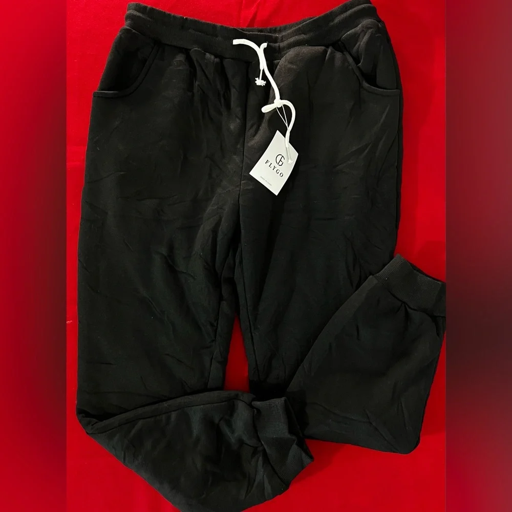 Flygo Outdoor Winter Heated Cotton Pants Size XL Black NWT Super Warm Thermal A